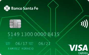 Tarjeta de débito Visa Banco de Santa Fe