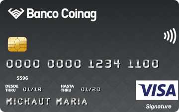 Tarjeta de crédito Visa Signature Banco Coinag