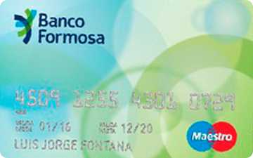Tarjeta de débito Maestro Banco de Formosa