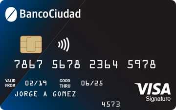 Tarjeta de crédito Visa Signature Banco Ciudad